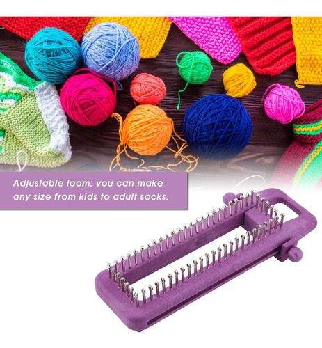 Sock Loom - Kit De Tabla De Tejer Ajustable Para Bufanda Hec