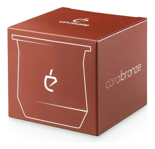 Mate Acero Inoxidable Un Mate + Bombilla Color Coral Bronze