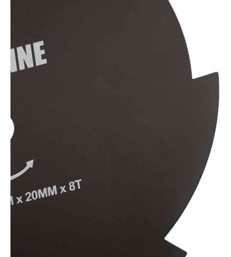 Imagem 5 de 6 de Lâmina Para Roçadeira 8 Pontas 255mm X 1.5mm X 25,4mm X 8t