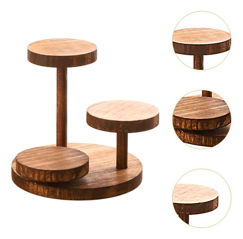 D Soporte De Madera For Tartas, Redondo, For Cupcakes, 18 X