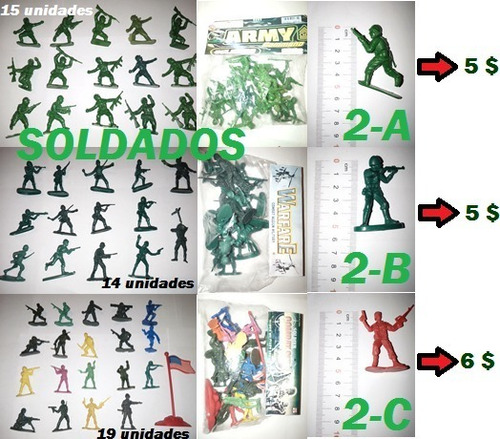 Imagen 3 de 7 de Combos De Soldaditos Plásticos Y Vehículos