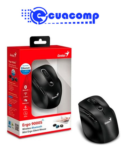 Mouse Optico Genius Ergo-9000s Pro Bluetooth Recargable B/g
