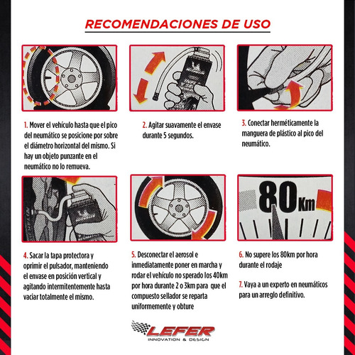 Imagen 4 de 9 de Infla Y Sella Neumaticos Auto Repara Pinchadura Michelin X 2