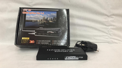 Splitter Hdmi 1x4 Full Hd 1080p 3d C/fuente