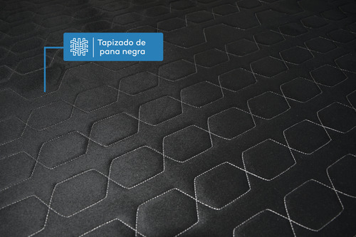 Conjunto Sommier Viggo Rubí 130x190 Cm Alta Densidad 130 Kg Negro