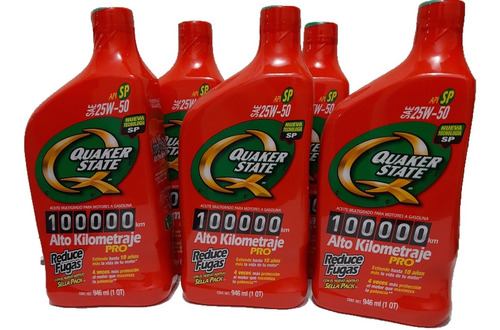 Aceite Alto Kilometraje 25w50 Quaker State Multigrado 5 Lts