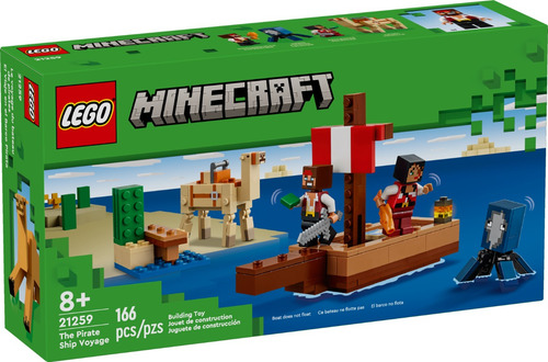 Lego Minecraft El Viaje En El Barco Pirata Modelo 21259 / H 166 Pirata