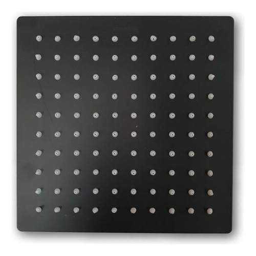 Kit De Regadera Cuadrada De 8 Pulgadas (20cmx20cm) Negra Con