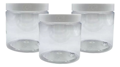 Envase Tarro Cosmetico 500 Ml Frasco Pet Pomadero Vacio X 5