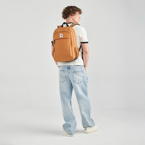 Mochila Grande Chenson 1818 Wynn Juvenil Unisex Hombre Cafe Marrón Liso
