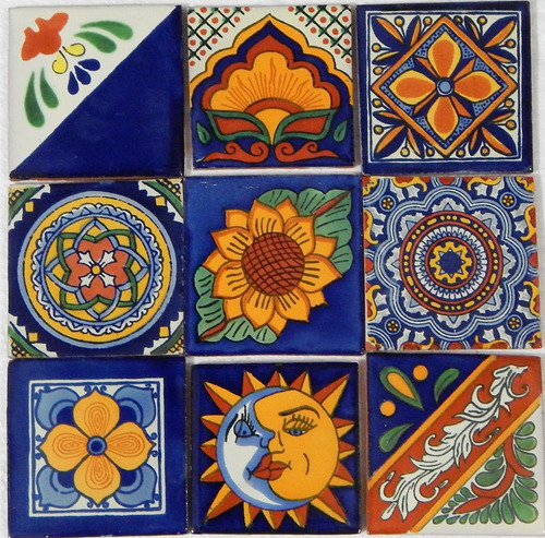  Azulejos Mexicanos De Talavera Pintados A Mano De  X 