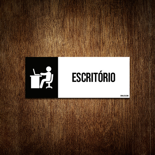 Placa Setor Ícone - Escritório 23x9