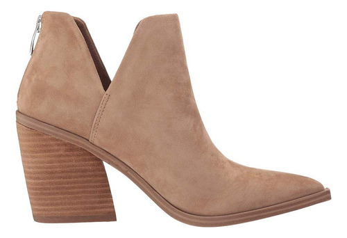Botines De Tacón Medio Con Punta Puntiaguda Para Mujer