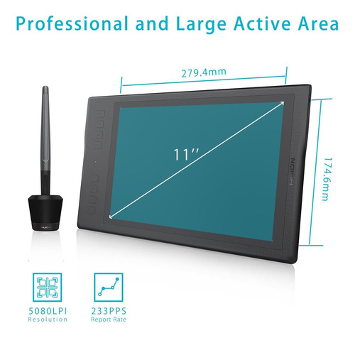 Huion Inspiroy Q11k Tabletas De Dibujo Gráfico Inalámbrico A