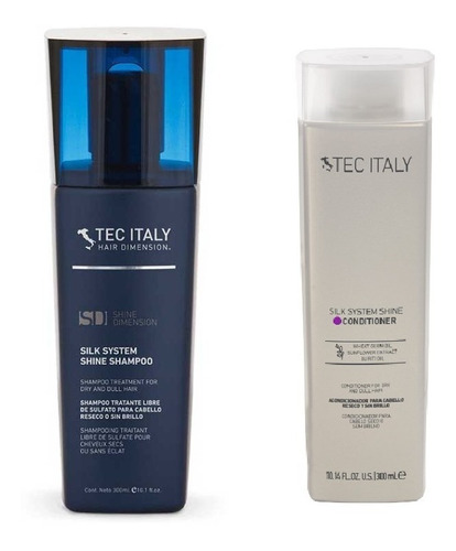 Tec Italy Silk System Shine Shampoo Y Acondicionador 300 Ml