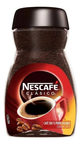 3 Pzas Café Soluble Nescafé Clásico 60 G