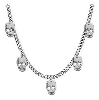 Collar Gargantilla Para Hombre Mujer Con Dijes Calaveras