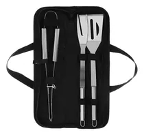 Comprar Set De Asador Parrillero 3 Piezas Acero Inox + Estuche