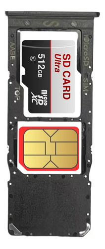 Bandeja Porta Sim Chip Card Compatible Samsung Galaxy A12