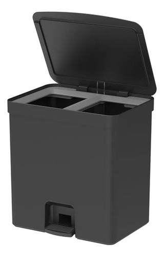 Lixeira De Pedal Trium 20 Litros Com Duplo Compartimento C 3