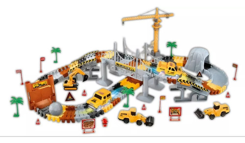Pista De Ingeniería Auto, Grúa, Maquinas De Construcción