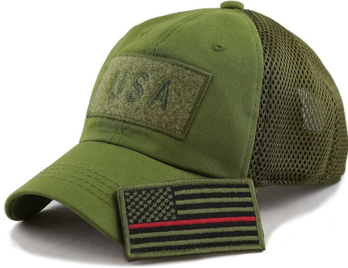 Gorra Militar De Algodón Y Pigmento De Perfil Bajo Con Bande