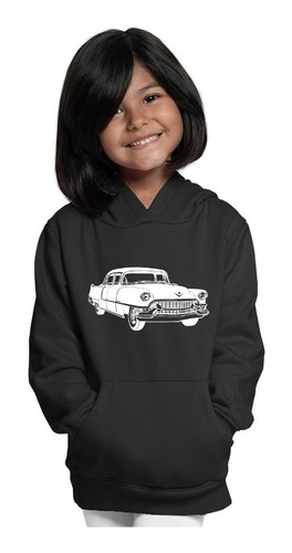 Sudadera Negra Infantil De Coches Clasicos Modelo Cadillac