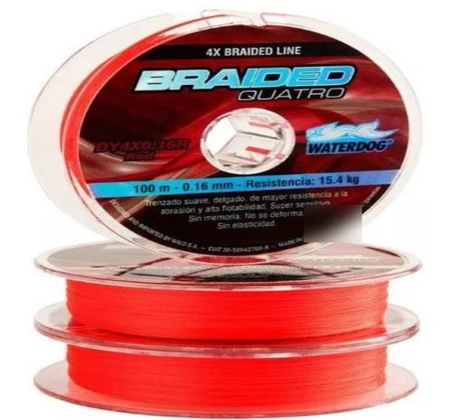 Multifilamento Waterdog Braided Alta Flotabilidad 4 Hebras