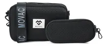 Comprar Cartera Bandolera Mv Movac Summer Neopreno Mujer Acabado de los herrajes Níquel Color Negro Correa de hombro Negro Diseño de la tela Liso