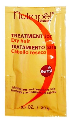 Tratamiento Para Cabello Reseco Nutrapel Sobre 20gr