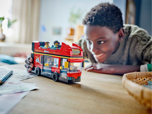 Autobús turístico Lego City 60407 de dos pisos, número de piezas 384