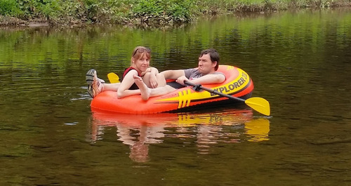 Imagen 4 de 7 de Balsa, Inflable, Canoa, Lancha, 2 Remos, Explorer 200, Intex