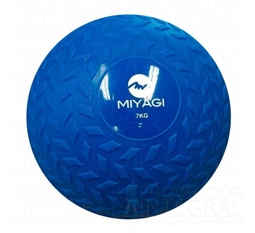 Balón Pelota Medicinal C/ Peso Inflable 7 Kg Azul Miyagi