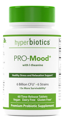 Hyperbiotics Pro Mood, Intestino-cerebro | Probiticos Vegano