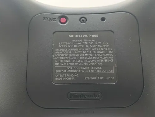 Control Pro Para Nintendo Wii U Color Negro 100% Genuino B (Usado)