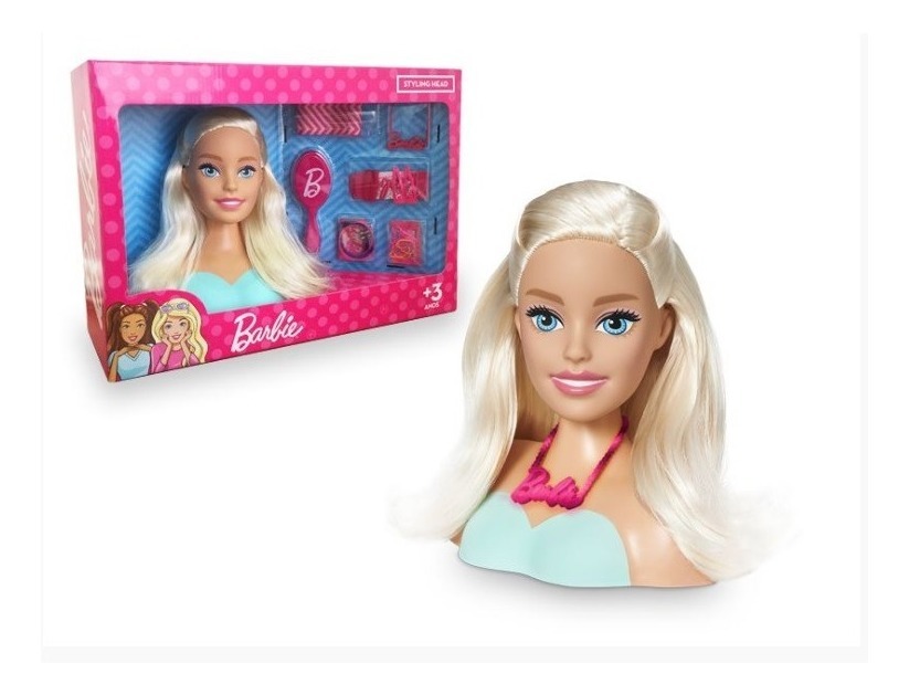 Busto Barbie Styling Head Original Pupee Licenciado Mattel Parcelamento Sem Juros