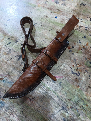 Funda Artesanal De Cuero Con Machete Tramontina Incluido