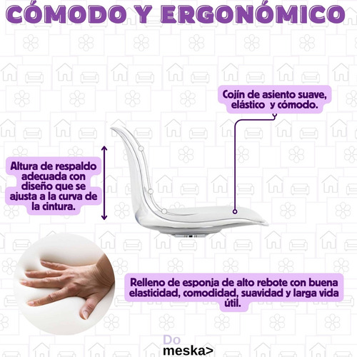 Silla Comedor Banco Barra Cafeterías Bar 4 Pz Hogarden Vini Piel Metal Transparente