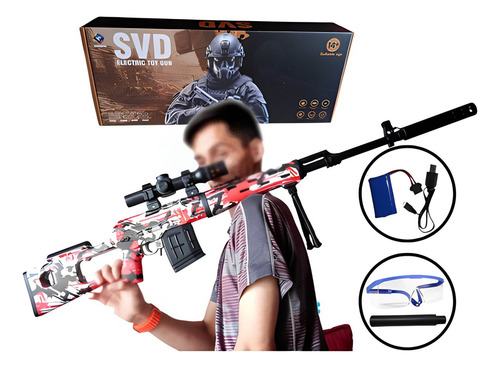 Arma Gel Grafite Awm Mira Sniper Automatica Svd Free Fire