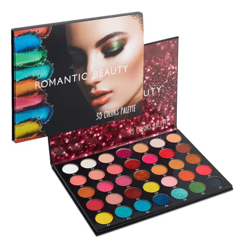 Paleta De Sombras 35 Colores Romantic Beauty