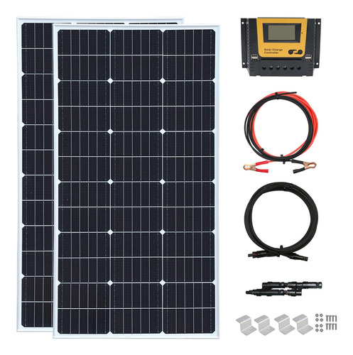 Kit De Panel Solar De 200 W, 12 Voltios/24 Voltios, 2 X 100 