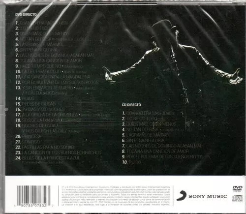 Imagen 3 de 4 de Joaquin Sabina Lo Niego Todo En Directo Cd + Dvd 2018