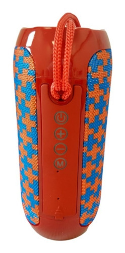 Parlante Bluetooth Portatil Usb Inalambrico Rojo/azul