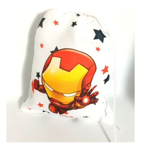 Souvenir Bolsita Tela Superheroes. X10unidades. 20x15
