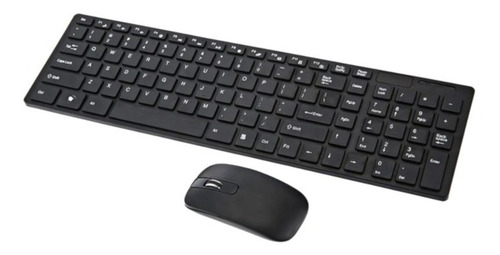 Imagen 4 de 6 de Kit Mouse Teclado Inalámbrico 2.4g Protector Ultra Slim