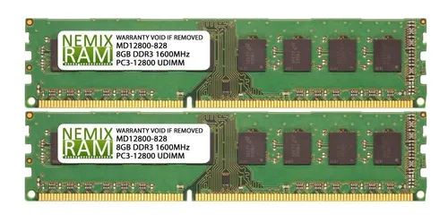 comprar Memoria Ram 16gb 2x8gb Ddr3 1600 Mhz Udimm Nemix Md12800-828