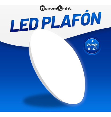 Lampara Led De Plafón 18w (85-277v) 6500k Nanum Light