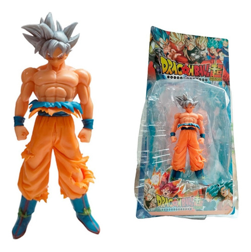 Imagen 1 de 2 de Muñecos Dragon Ball Z Goku Modo Ultra Instinto 18 Cm