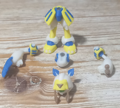 Medabots Sumilidon Desarmable Figura Impresion 3d Pixelados_