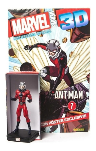 Marvel Heroes Ant-man Figura 3d + Fascículo Panini 2021 